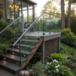 Custom stainless steel handrail and staircase for a residential property in Scotland.