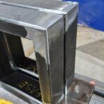 Precision fabricated structural steel box section for industrial welding projects in Scotland.
